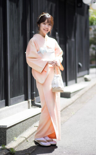 Fresh and Feminine Salmon Pink Kimono
