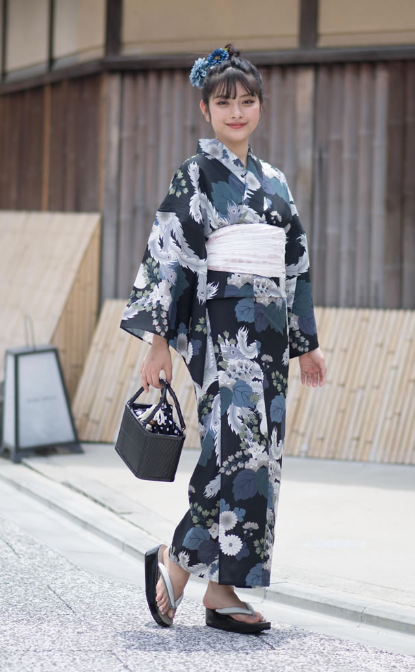 KEITAMARUYAMA Ameri BLACK FLOWER YUKATA Ameri（アメリ）の