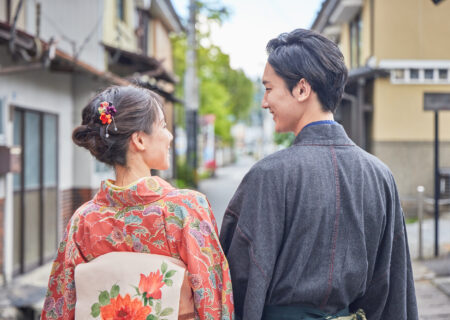 京都祇園で大人っぽく着物レンタルデート