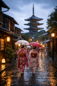 雨の日こそ、京都で着物を着るべき理由☔