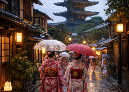 雨の日こそ、京都で着物を着るべき理由☔