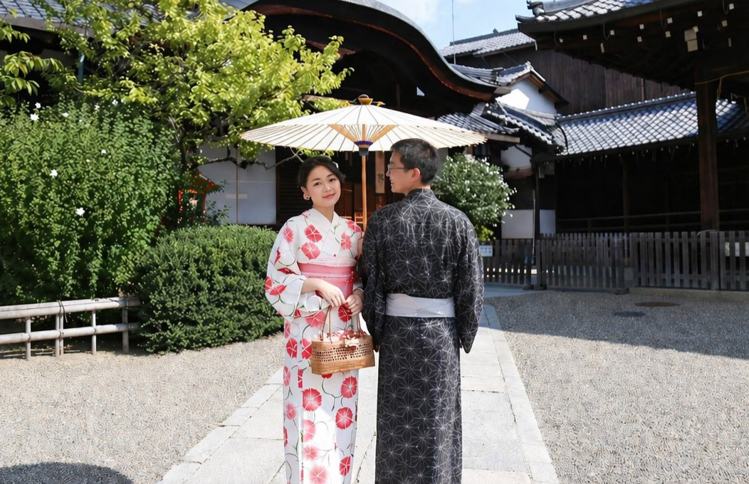 Nara in Kimono rental | Experience Japan through Tea Ceremony Activities｜Nara couple yukata rental plan