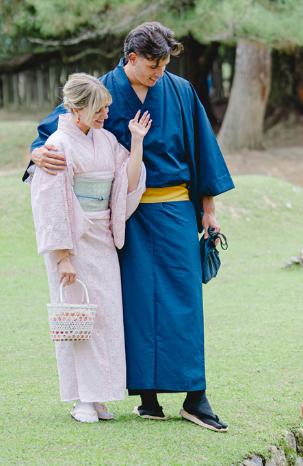 Nara in Kimono rental | Experience Japan through Tea Ceremony Activities｜Nara couple yukata rental plan