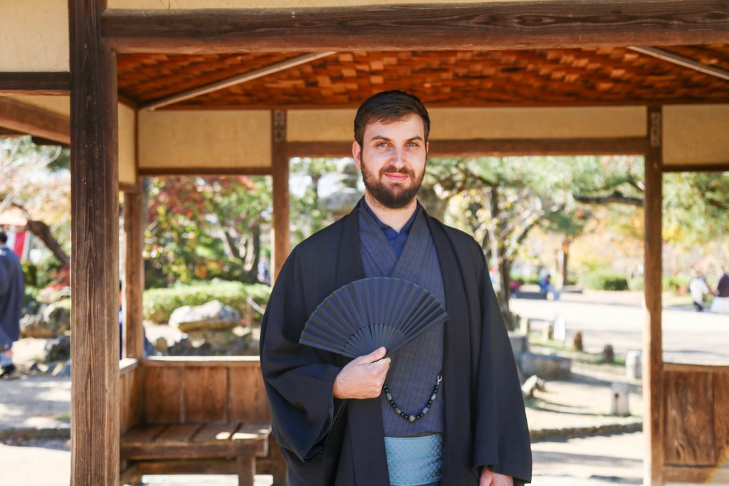 Nara in Kimono rental | Experience Japan through Tea Ceremony Activities|Nara Kimono plan for men
