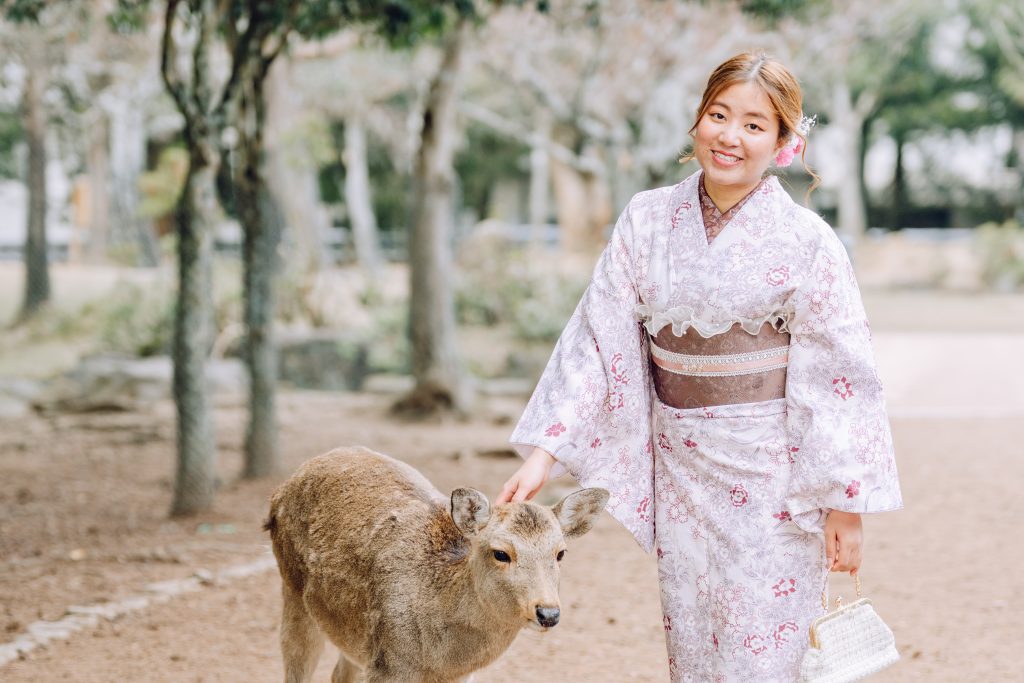 Nara in Kimono rental | Experience Japan through Tea Ceremony Activities｜Kimono Stroll in Spring at Nara Park 🌸👘Enjoy a Peaceful Experience Before the Cherry Blossoms Bloom